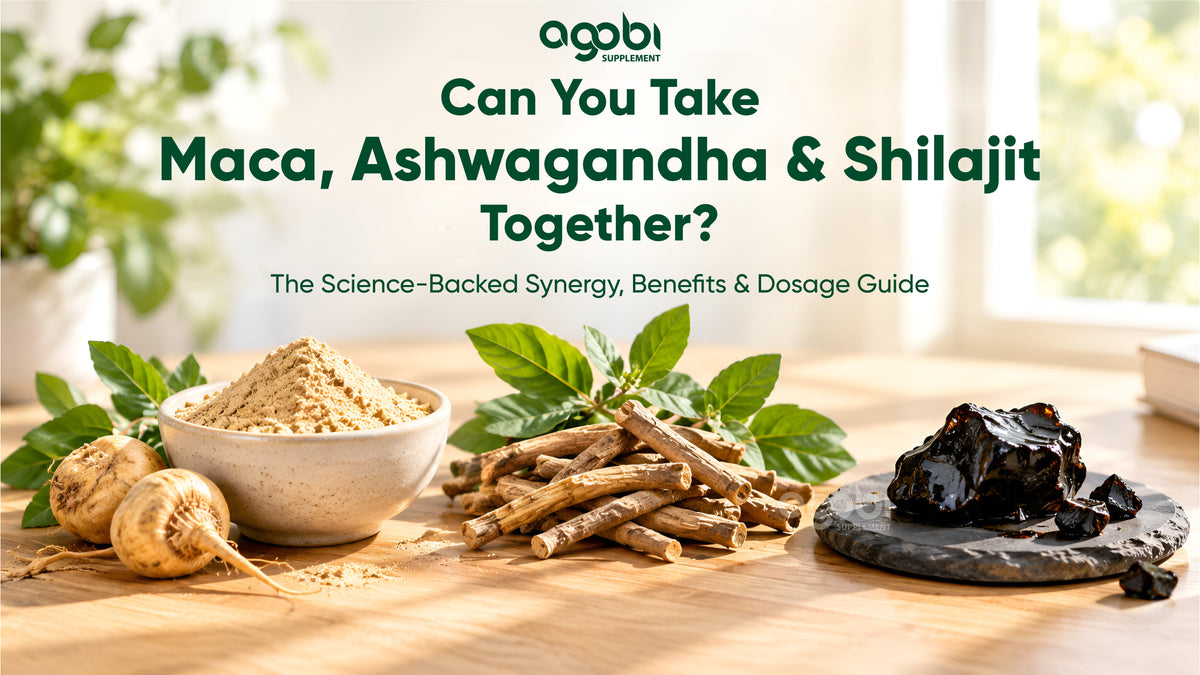 BLOG #24: Can You Take Maca Root, Ashwagandha, and Shilajit Together? (Synergy, Benefits & Dosage Guide)