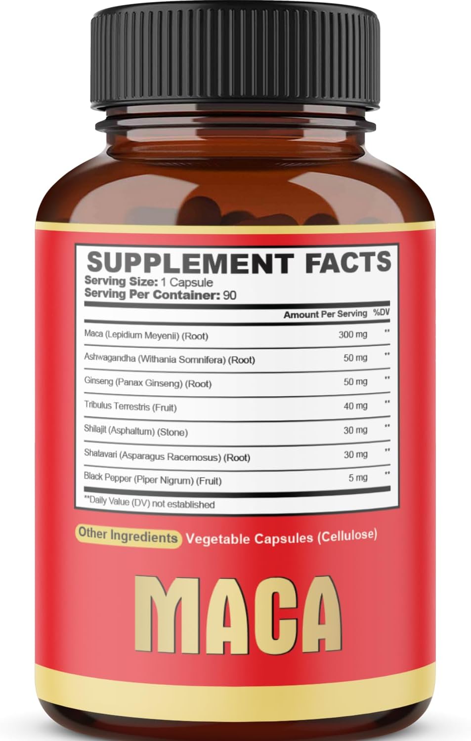 Maca Root Capsules - Supports Natural Health - Energy - Performance & Mood Supplement - Enhanced Blood Flow 3-Month Supply