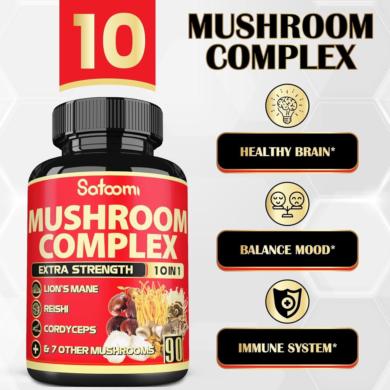 Mushroom Supplement - 90 Capsules