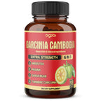Agobi 6-in-1 Garcinia Cambogia Blend Supplement – Premium Fruit Extract with Green Tea, Arjuna, Garlic Bulb & Turmeric | 90 Vegan Capsules