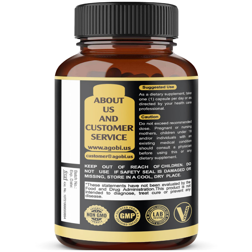 Agobi 7-in-1 Premium Maca Root With Ashwagandha, Ginseng & Shilajit | 150 Vegan Capsules