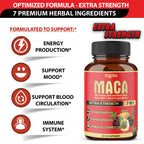Agobi 7-in-1 Maca Root Complex – High Potency Formula with Ashwagandha, Ginseng & Shilajit | Energy, Muscle & Immune Support | 90 Vegan Capsules