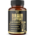 Agobi 9-in-1 Brain Support Supplement – Advanced Blend with Ashwagandha, Panax Ginseng, Gotu Kola & Ginkgo Biloba | 150 Vegan Capsules for 5 Months