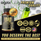 Agobi 9-in-1 Brain Support Supplement – Advanced Blend with Ashwagandha, Panax Ginseng, Gotu Kola & Ginkgo Biloba | 150 Vegan Capsules for 5 Months