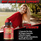 Agobi 9-in-1 Brain Support Complex – High Potency Formula with Bacopa Monnieri, Gotu Kola, Ashwagandha & Ginkgo Biloba |  Vegan Capsules