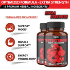 2 Packs - Agobi 11-in-1 Testosterone Extra Strength – with Panax Ginseng, Ashwagandha & Tribulus | Performance, Strength & Energy Booster | 60 Vegan Capsules