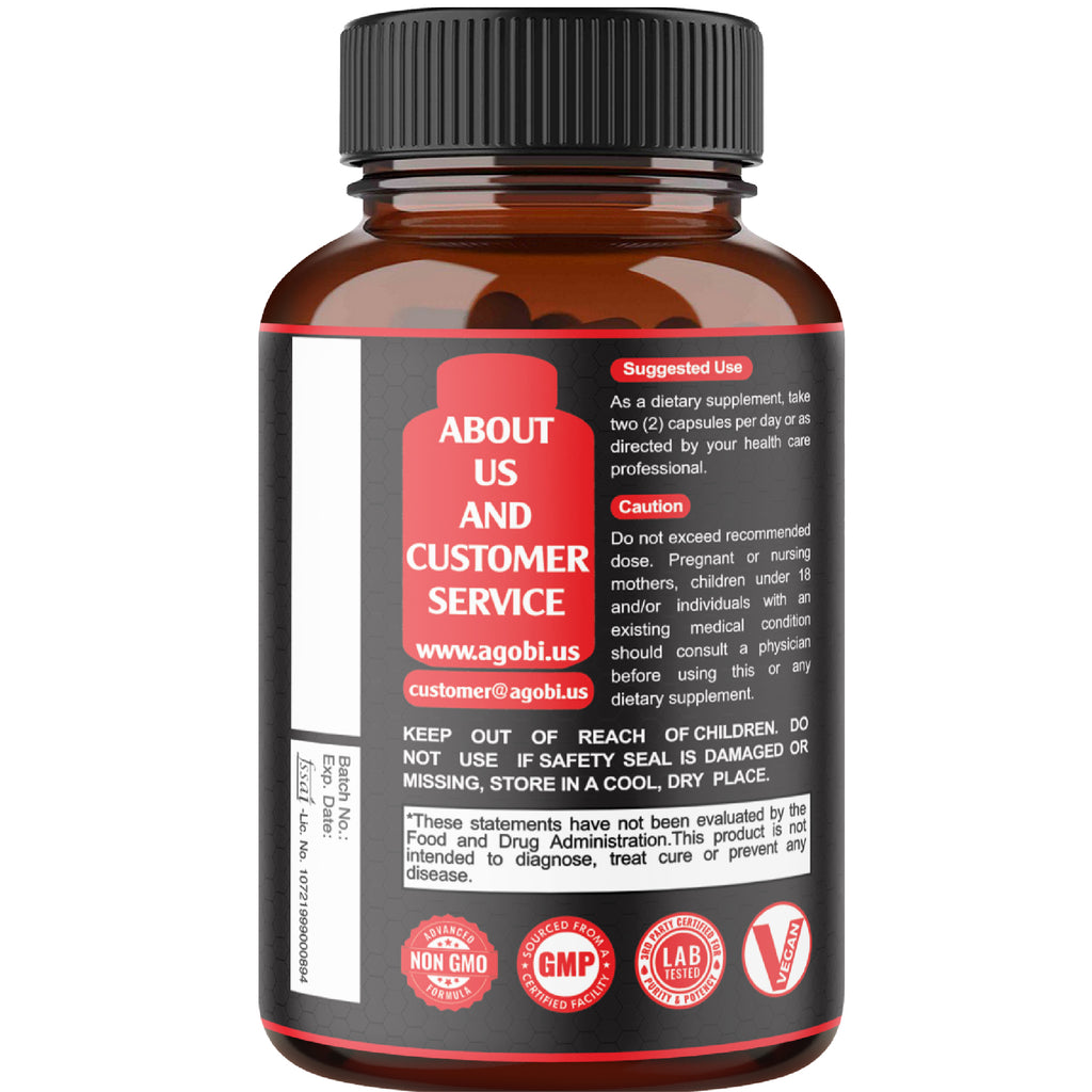 Agobi Herbal Test Support for Male Supplement – Advanced Performance Blend with Ashwagandha & Tribulus | Ultimate Power, Stamina & Energy Support | 2-Pack Combo (120 Capsules for 2 Months)
