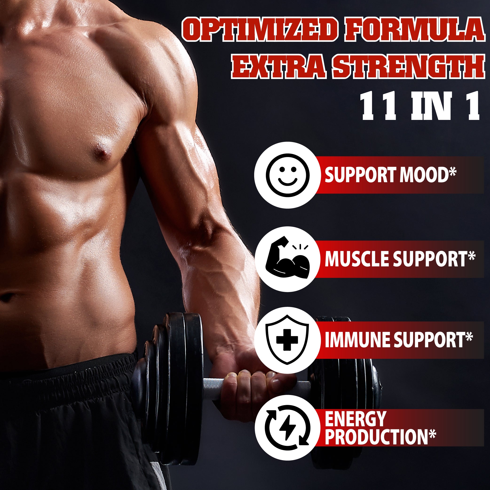 agobi 11in1 Testosterone Supplement - 120 Capsules for 2 Month