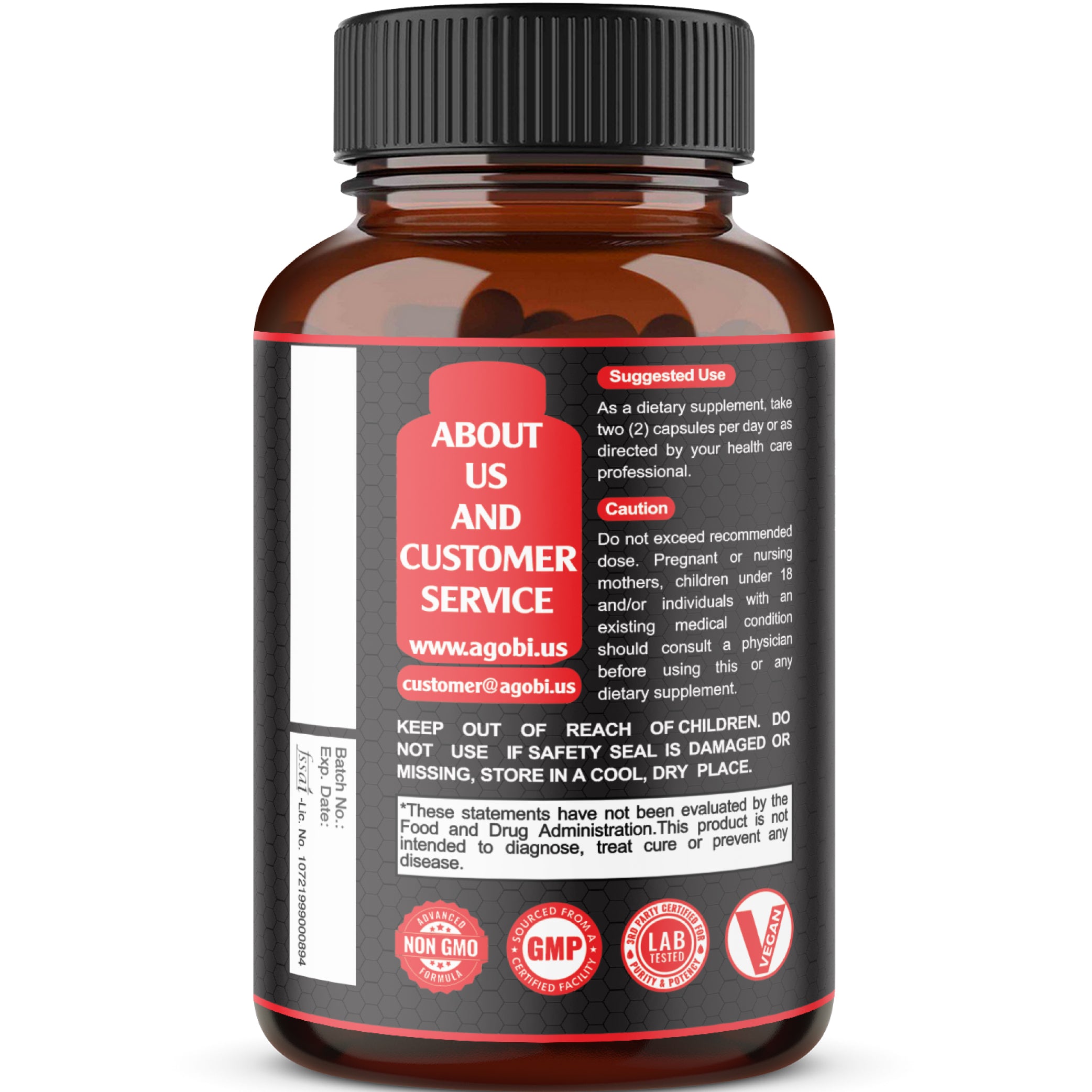 agobi 11in1 Testosterone Supplement - 120 Capsules for 2 Month