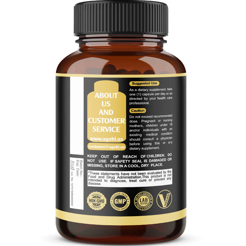 Ashwagandha 5-in-1 Capsules – Turmeric, Rhodiola Rosea, Ginger, and Black Pepper | Daily Balance & Energy Support | 180 Vegan Capsules