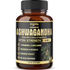 Ashwagandha 5-in-1 Capsules – Turmeric, Rhodiola Rosea, Ginger, and Black Pepper | Daily Balance & Energy Support | 180 Vegan Capsules
