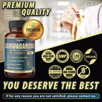 Agobi 5-in-1 Ashwagandha Blend Supplement – With Turmeric, Rhodiola & Ginger |90 Vegan Capsules
