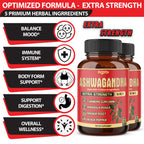 2 Packs - 60 Capsules Ashwagandha Capsules - 5in1 Formula Ashwagandha, Turmeric, Rhodiola Rosea, Ginger, Black Pepper - 4 Month Supply