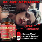 2 Packs - 60 Capsules Ashwagandha Capsules - 5in1 Formula Ashwagandha, Turmeric, Rhodiola Rosea, Ginger, Black Pepper - 4 Month Supply