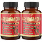 2 Packs - 60 Capsules Ashwagandha Capsules - 5in1 Formula Ashwagandha, Turmeric, Rhodiola Rosea, Ginger, Black Pepper - 4 Month Supply