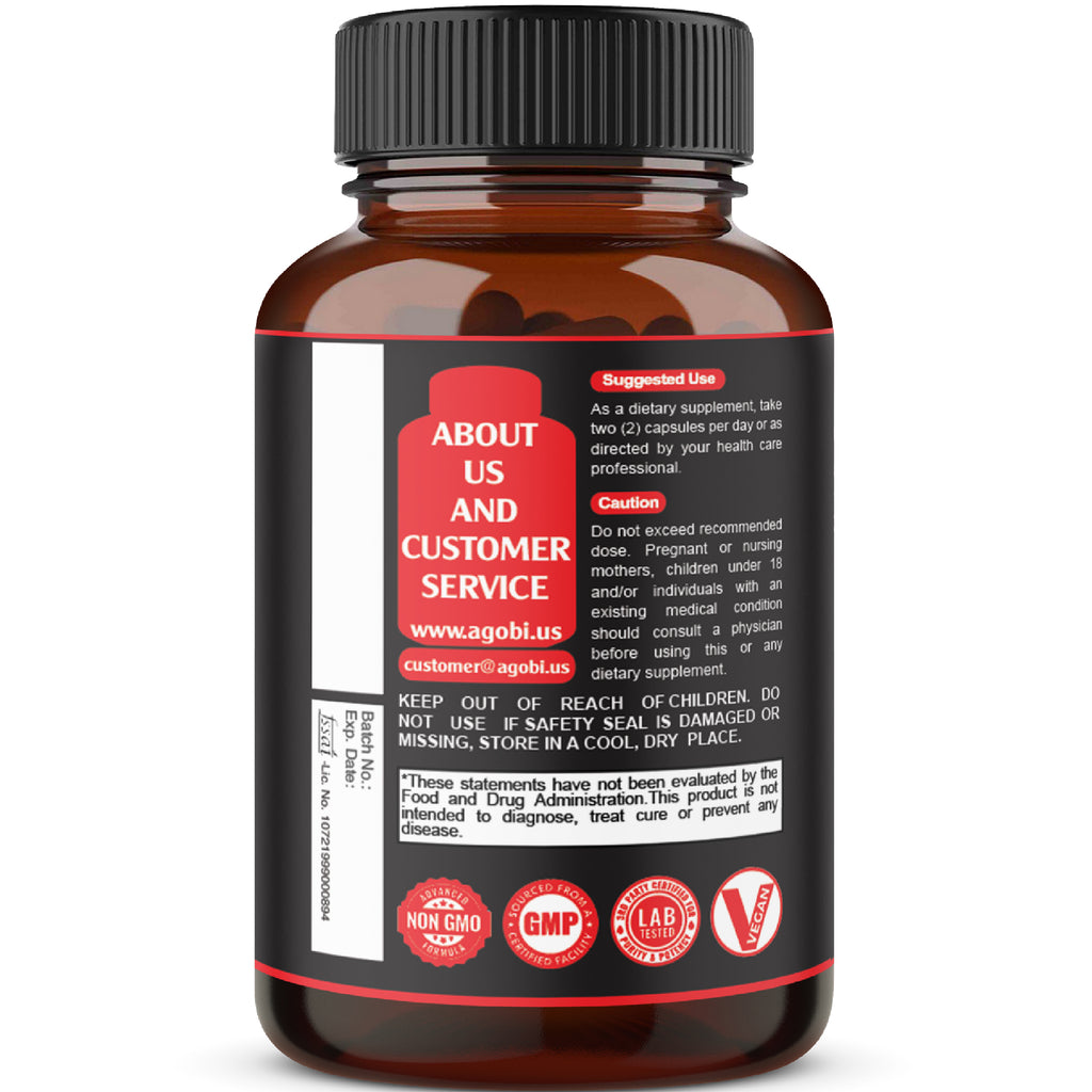 Agobi 11-in-1 Tes.tos.ter.one Extra Strength – with Panax Ginseng, Ashwagandha & Tribulus | 60 Vegan Capsules