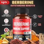 Agobi 25-in-1 Berberine Supplement – Premium Berberine HCl with Ceylon Cinnamon, Milk Thistle & Turmeric | 60 Vegan Capsules