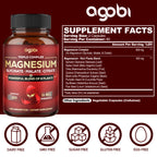 Agobi 11-in-1 Triple Magnesium Complex Supplement – High Absorption Glycinate, Malate & Citrate with Spinach & Pumpkin Seed | Strength, Energy Production & Immune Support | 120 Vegan Capsules