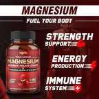 Agobi 11-in-1 Triple Magnesium Complex Supplement – High Absorption Glycinate, Malate & Citrate with Spinach & Pumpkin Seed | Strength, Energy Production & Immune Support | 120 Vegan Capsules
