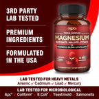 Agobi 11-in-1 Triple Magnesium Complex Supplement – High Absorption Glycinate, Malate & Citrate with Spinach & Pumpkin Seed | Strength, Energy Production & Immune Support | 120 Vegan Capsules