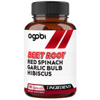 Agobi 5-in-1 Beet Root Supplement – Extra Strength Formula with Red Spinach, Garlic Bulb & Hibiscus | 90 Vegan Capsules