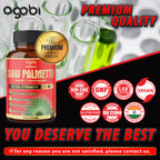 11in1 Saw Palmetto Capsules - Combined with Ashwagandha, Turmeric, Tribulus, Maca, Green Tea, Ginger, Holy Basil & More - 90 Capsules 3-Month Supply