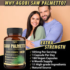 Agobi 11-in-1 Saw Palmetto Blend Supplement – Premium Berry Extract with Tribulus, Ashwagandha & Maca | Prostate Health, Urinary Flow & Antioxidant Support | 180 Vegan Capsules