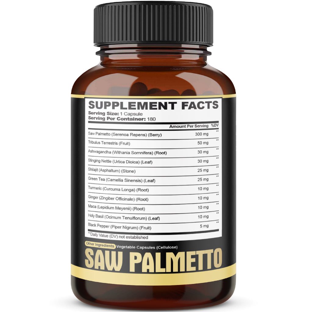 Agobi 11-in-1 Saw Palmetto Blend Supplement – Premium Berry Extract with Tribulus, Ashwagandha & Maca | Prostate Health, Urinary Flow & Antioxidant Support | 180 Vegan Capsules