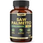 Agobi 8-in-1 Saw Palmetto Supplement – Extra Strength Formula with Ashwagandha, Turmeric & Nettle Leaf | Support Prostate, Energy Production & Healthy Hair | 120 Vegan Capsules