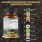 Agobi 8-in-1 Saw Palmetto Supplement – Extra Strength Formula with Ashwagandha, Turmeric & Nettle Leaf | Support Prostate, Energy Production & Healthy Hair | 120 Vegan Capsules