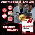 Agobi Saw Palmetto & Maca Root Formula – 2 Ingredients Men's Vitality Complex | Prostate Health, Urinary & Stamina Support | 150 Vegan Capsules