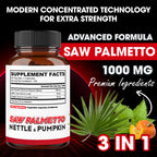 Agobi Saw Palmetto Extra Strength 900mg with Nettle & Pumpkin Seed Oil | 240 Vegan Capsules
