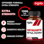 Agobi Saw Palmetto Extra Strength 900mg with Nettle & Pumpkin Seed Oil | 240 Vegan Capsules