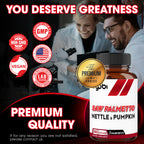 Agobi Saw Palmetto Extra Strength 900mg with Nettle & Pumpkin Seed Oil | 240 Vegan Capsules