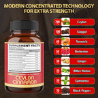 Agobi Premium Ceylon Cinnamon 8-in-1 Supplement – High Potency Cinnamon Bark with Berberine, Turmeric & Bitter Melon | 180 Vegan Capsules