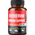Premium Berberine Supplement with Ceylon, Ashwagandha, Turmeric, Milk Thistle, Elderberry & Black Pepper - Supports Defense System, Cardiovascular & Gastrointestinal - 60 Capsules