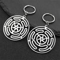 Hekate Wheel Stainless Steel Necklace Pendant Strophalos Hecate Magic Symbol Logo Charm PIN colier femme Jewelry N3046S03