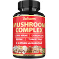 Satoomi 10in1 Mushroom Supplement Complex - Lions Mane, Cordyceps, Reishi, Chaga - Brain Supplements for Memory and Focus - 3 Month Supply