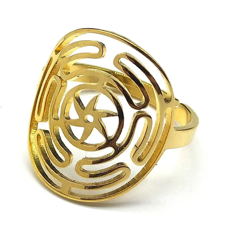 Hekate Wheel Stainless Steel Necklace Pendant Strophalos Hecate Magic Symbol Logo Charm PIN colier femme Jewelry N3046S03