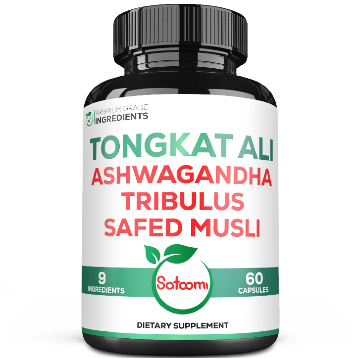 60 Vegan Capsules – 9in1 Tongkat Ali & Ashwagandha Extra Strength Formula – with Tribulus & Safed Musli | Performance, Stamina & Energy Booster | 60 Vegan Capsules