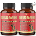 2 Packs - 60 Capsules Ashwagandha Capsules - High Concentrated - 5in1 Formula Ashwagandha, Turmeric, Rhodiola Rosea, Ginger, Black Pepper - 4 Month Supply